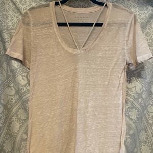 Lucky Brand Tee Shirt with Embellished V neck